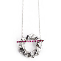 Desertica silver small necklace w/ stones