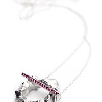 Desertica silver small necklace w/ stones