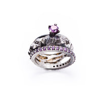 Desertica Silver Ring w/ lilac stones