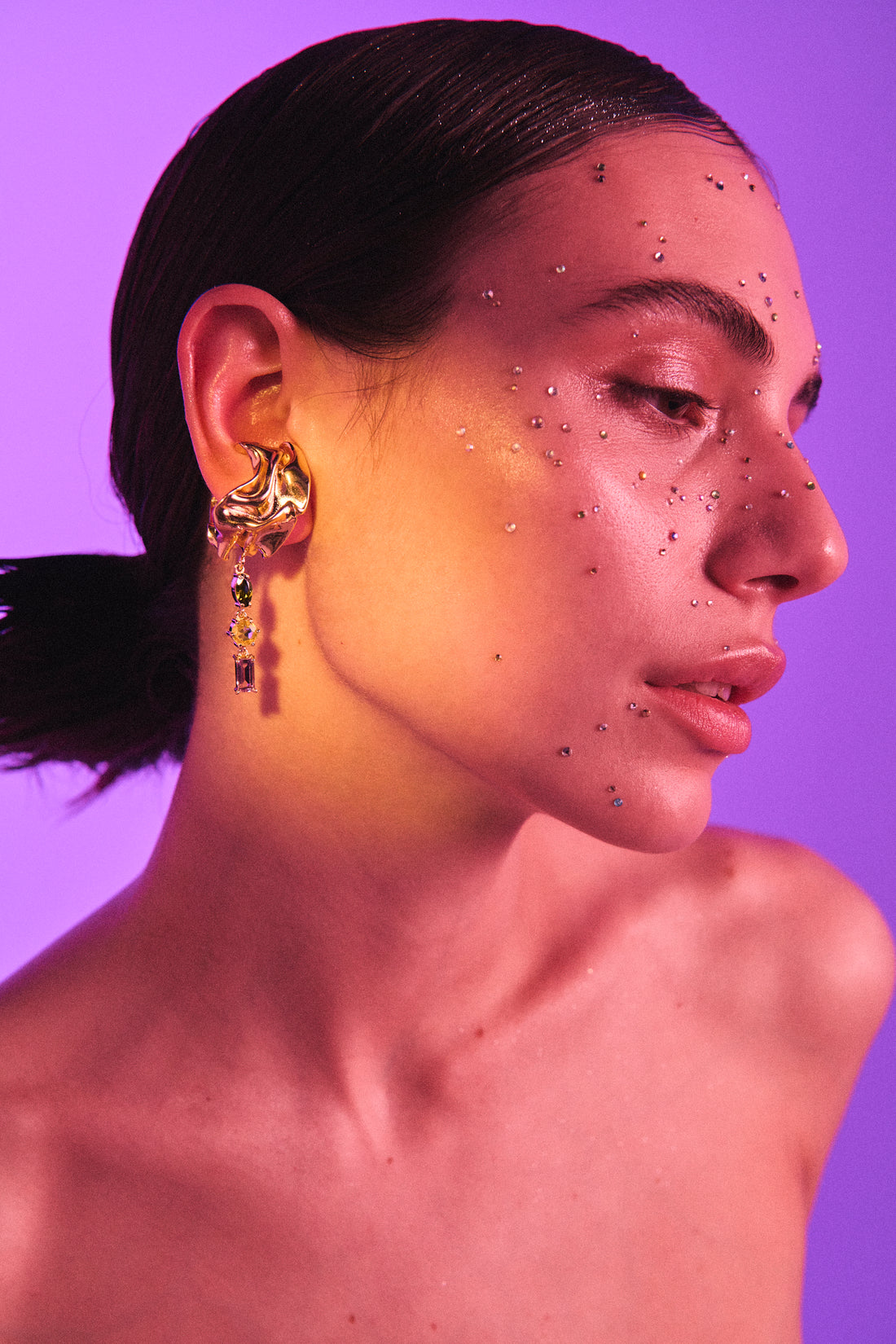 Green Sayula Ear Cuffs