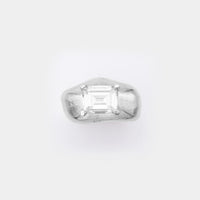 Supernova Silver Ring w/ white stone