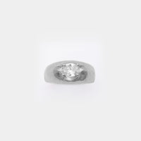 Vega Silver Ring w/ white stone