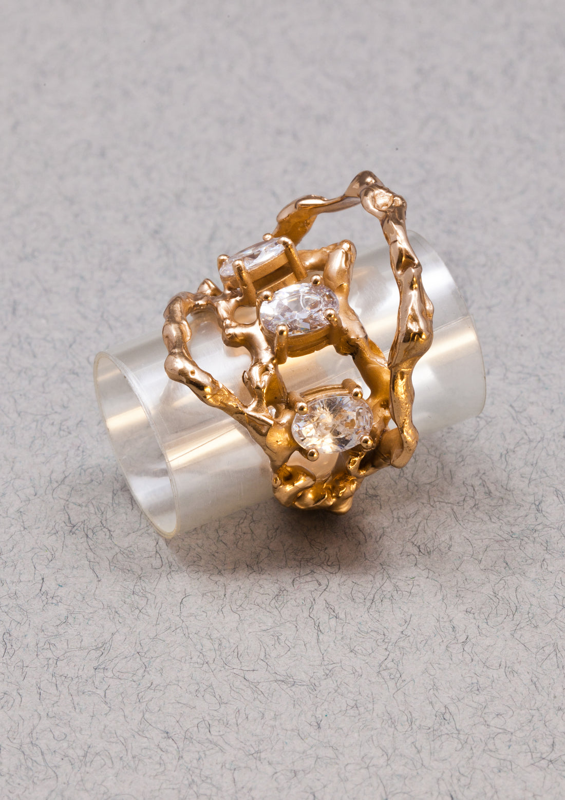 Gold branch ring