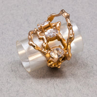 Gold branch ring