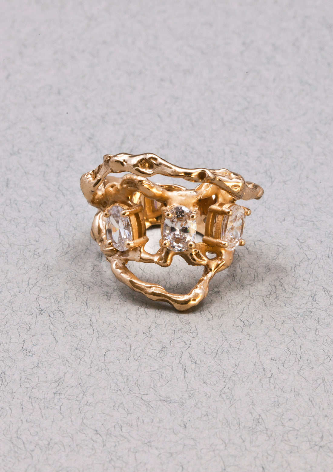 Gold branch ring