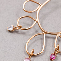 Bloom earrings w/ charms