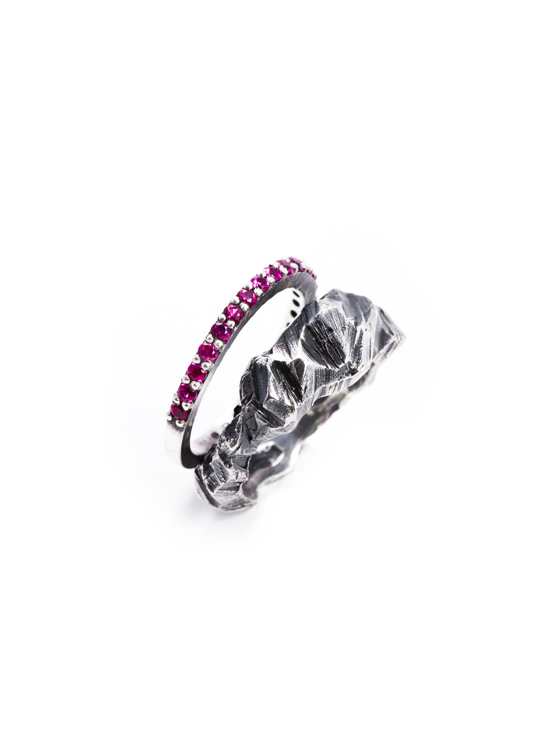 Desertica Silver Ring w/ ruby stones