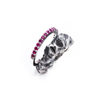 Desertica Silver Ring w/ ruby stones