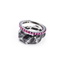 Desertica Silver Ring w/ ruby stones