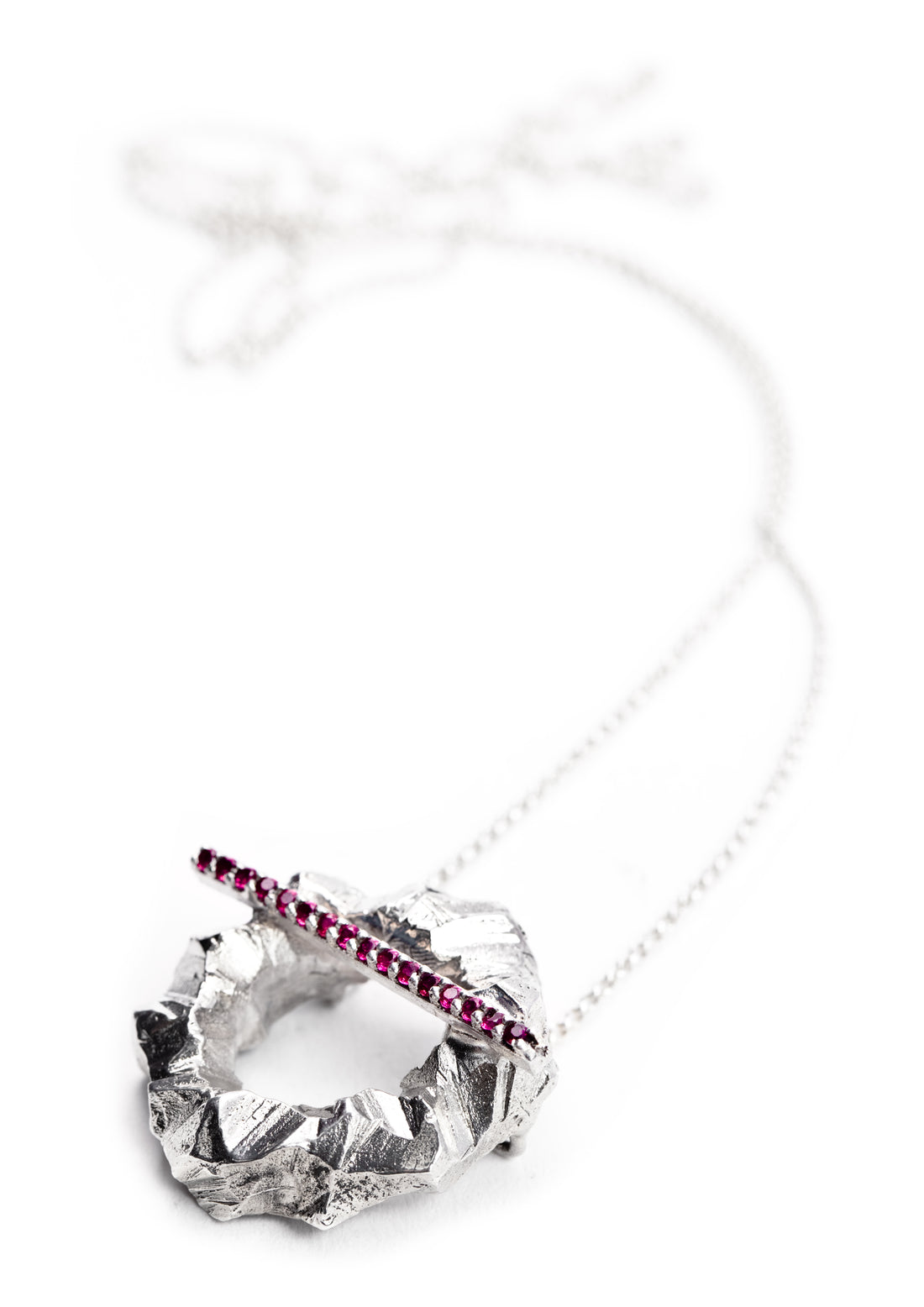 Desertica silver small necklace w/ stones