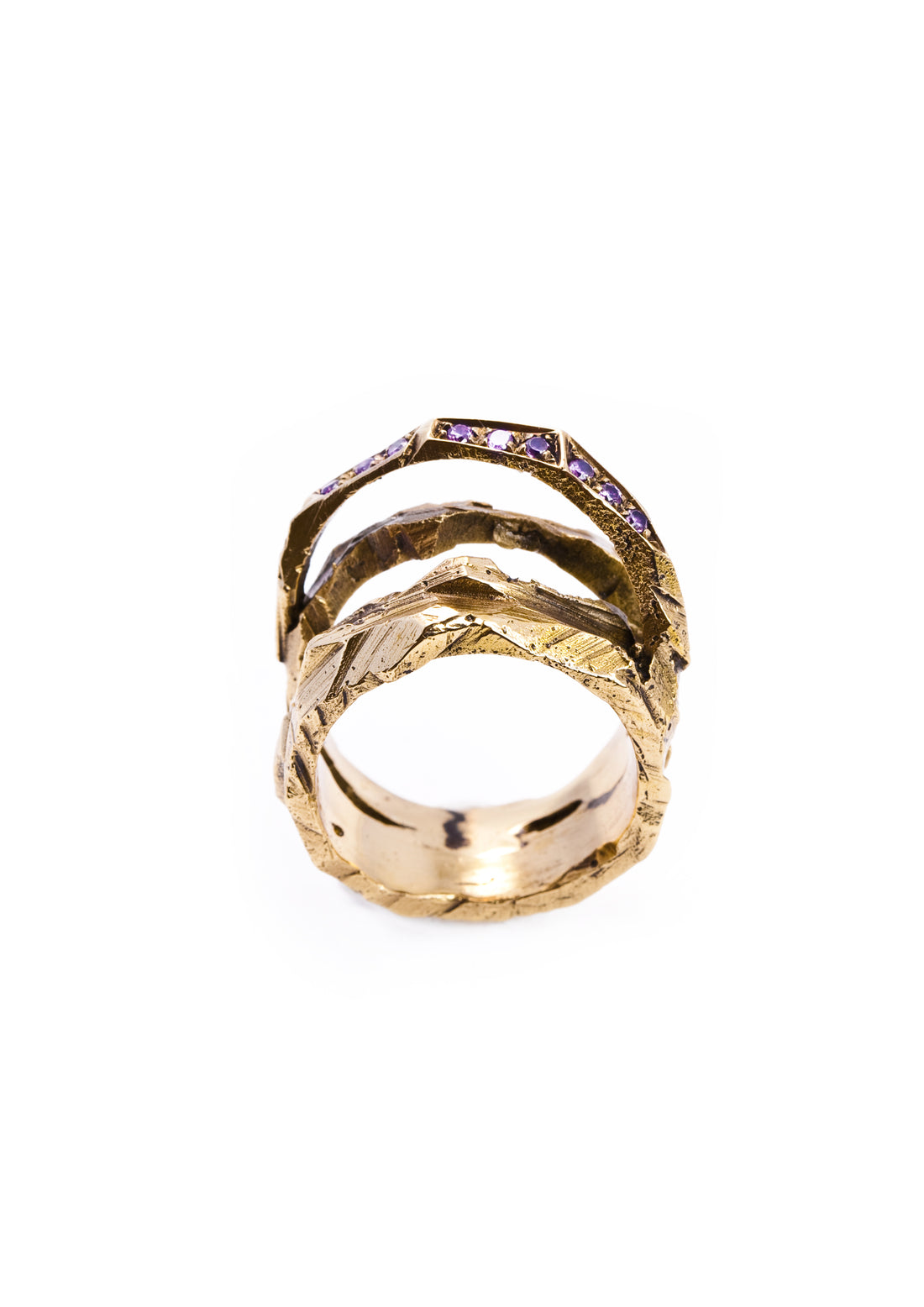 Desertica Bronze Ring w/ lilac stones