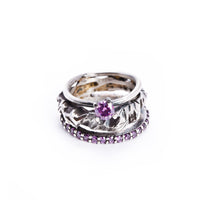 Desertica Silver Ring w/ lilac stones