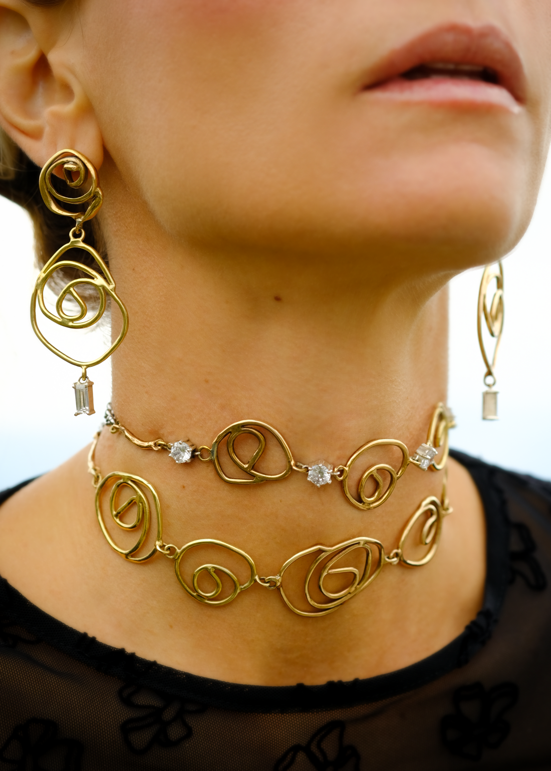 Multi sun necklace