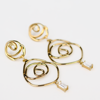 Double sun earrings