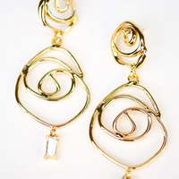 Double sun earrings