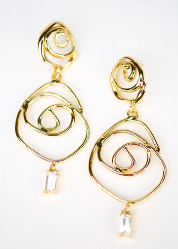 Double sun earrings