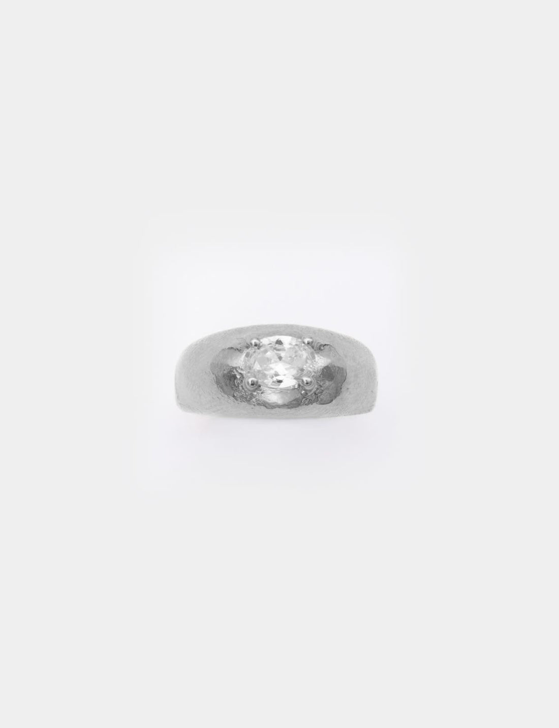 Vega Silver Ring w/ white stone