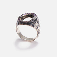 Silver hole sigillum ring