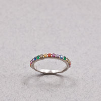 Mini Anemone silver ring